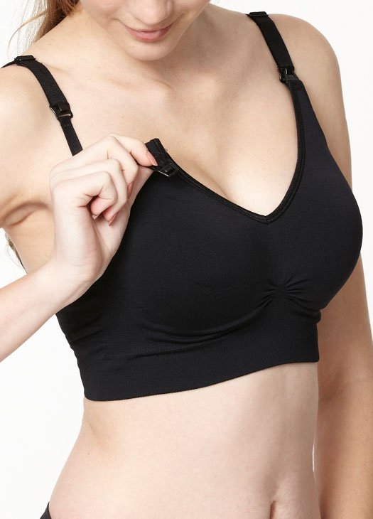 Curve Seamless Nursing Bra (Black) - S main image 0