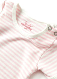 12701D Pink Mamaway Ribbed Short Sleeves Baby Bodysuit(3-Piece