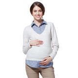 162071Z1 Button Up Collared 2-Piece Maternity & Nursing Blouse