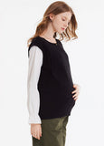 192072X Double Layer Knitted Maternity & Nursing Top