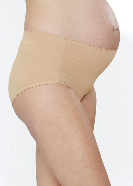 210864F1  Antibacterial Maternity High Rise Briefs 2 Pack (Nude)