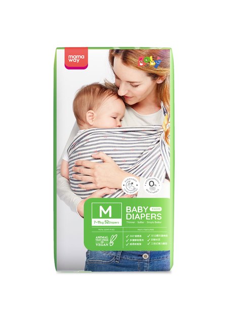 220885W1-M Baby Diapers (52 PCS)