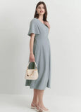 251002B4 Elegant V-Neck Maternity & Nursing Dress