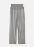 241531Z1 Pleated Maternity Straight Leg Pants - Silver