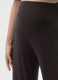 241531Z3 Pleated Maternity Straight Leg Pants - Charcoal