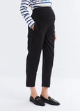 242527X1 Split-Hem Maternity Pants - Black