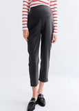 242527Z3 Split-Hem Maternity Pants - Charcoal