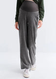 242531Z3 Knit Maternity Straight Leg Pants - Charcoal
