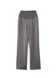 242531Z3 Knit Maternity Straight Leg Pants - Charcoal