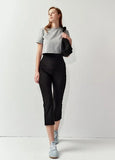 252303X1 Ultra Stretch Cropped Maternity Pants - Black