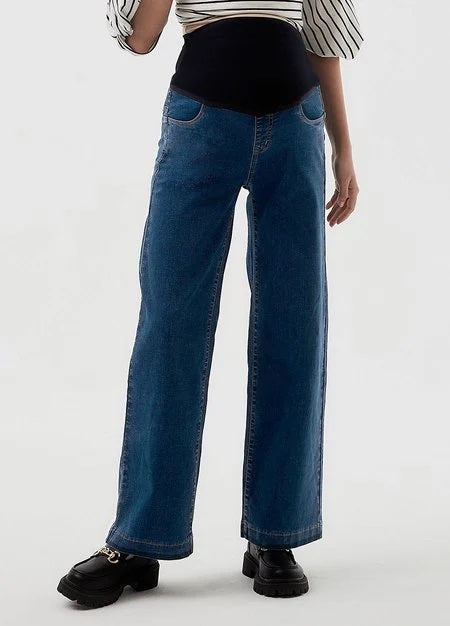 241528B7 No Worry Maternity Straight Leg Jeans - Navy