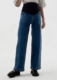 241528B7 No Worry Maternity Straight Leg Jeans - Navy