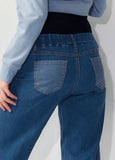 252534B6 Denim Maternity Wide Leg Jeans - Blue