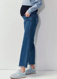 252534B6 Denim Maternity Wide Leg Jeans - Blue