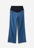 252534B6 Denim Maternity Wide Leg Jeans - Blue