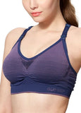180823BP Seamless Antibacterial Maternity & Nursing Sports Bra - Blue/Purple