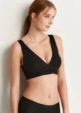 250825X1 Ultra Silky Crossover Sleeping & Nursing Bra - Black