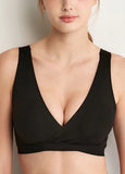 250825X1 Ultra Silky Crossover Sleeping & Nursing Bra - Black