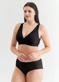 220822X1 Ultra Breezy Crossover Nursing Sleep Bra - Black