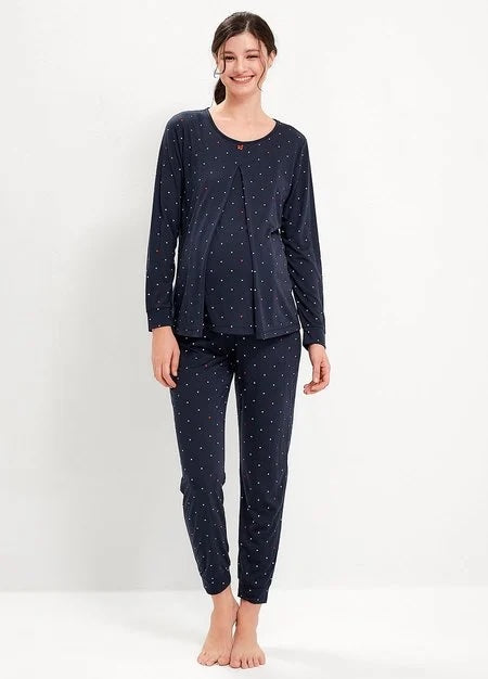 230868B7 Mickey Dotty Maternity & Nursing Pyjama Set