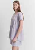 251616P2 Crinkle Cotton Maternity & Nursing Pyjama Set