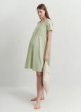 251617G1 Crinkle Cotton Maternity & Nursing Pyjama Dress