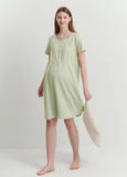 251617G1 Crinkle Cotton Maternity & Nursing Pyjama Dress