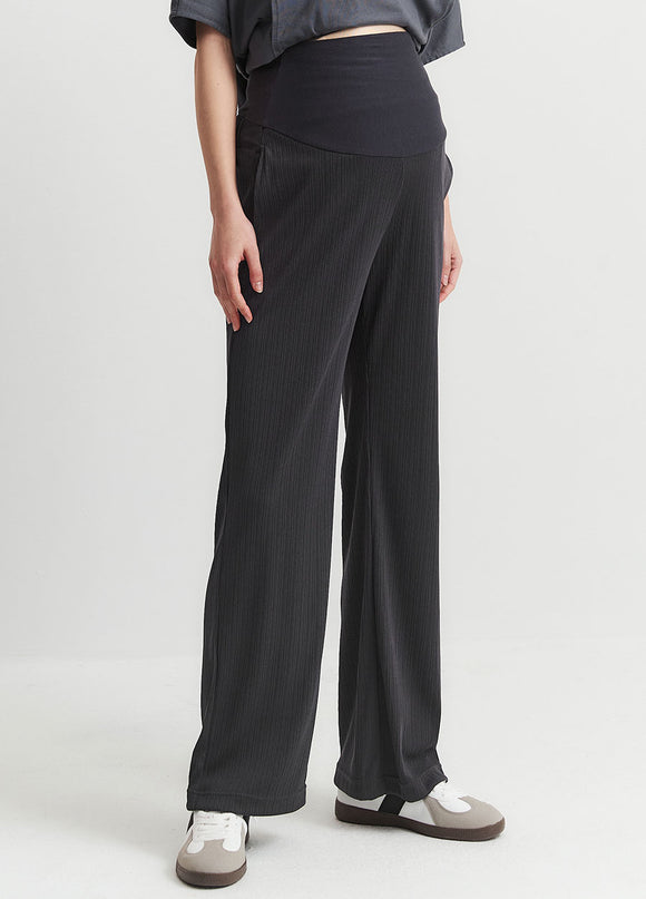 241531B2 Pleated Maternity Straight Leg Pants - Sage