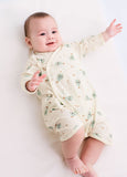 240734C1-NB Pear Newborn Cotton Long Sleeve Romper