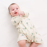240734C1-NB Pear Newborn Cotton Long Sleeve Romper
