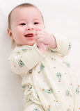 240734C1-NB Pear Newborn Cotton Long Sleeve Romper