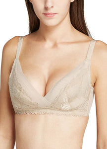 160896F Wire free Laced Crossover Maternity and Nursing Bra