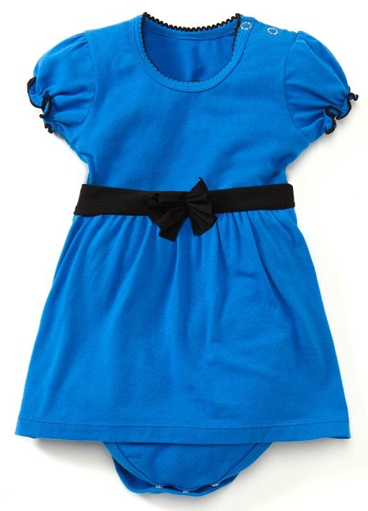 13711B Ruffle Sleeve Baby Bodysuit Dress