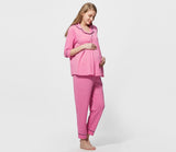 181786D Dotted Maternity & Nursing Shirt Pajama Set