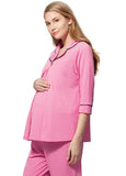181786D Dotted Maternity & Nursing Shirt Pajama Set