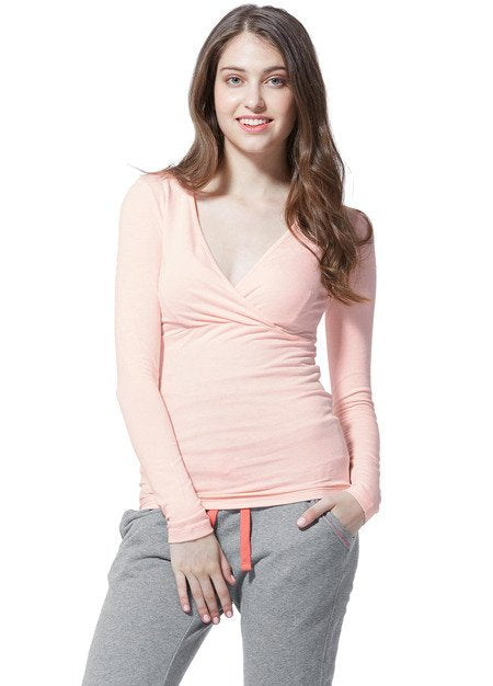 162098D Comfort Maternity and Nursing Shirt - light pink