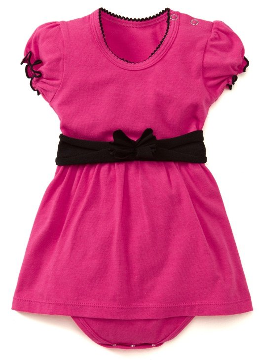 13711R Ruffle Sleeve Baby Bodysuit Dress