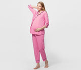 181786D Dotted Maternity & Nursing Shirt Pajama Set