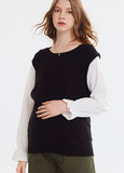 192072X Double Layer Knitted Maternity & Nursing Top