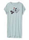 211805B Disney Mickey and Minnie Long Maternity Blouse