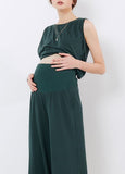 211010G Vest + wide pants pregnant and nursing two-piece suit