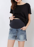 211515B1 Maternity Ripped Denim Shorts