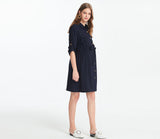 191084G Belted Long Maternity and Nursing Dress